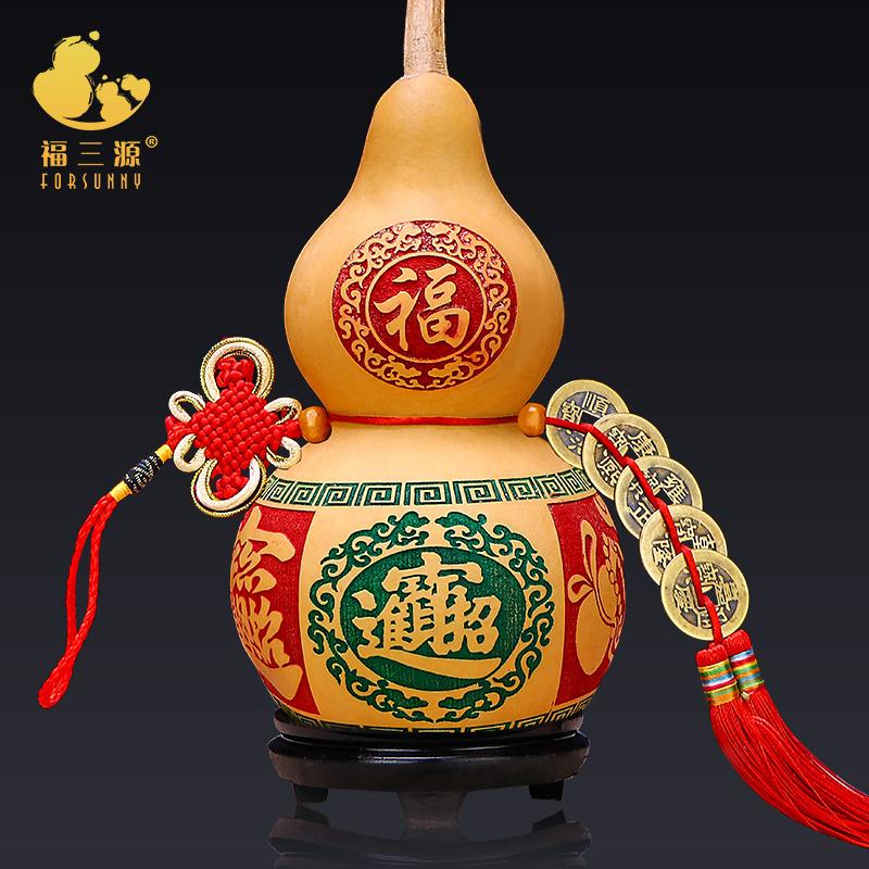 Jugar con colgantes de calabaza, escultura, escultura, decoración del hogar, sala de estar, calabaza natural, puerta a puerta, dinero de cobre.