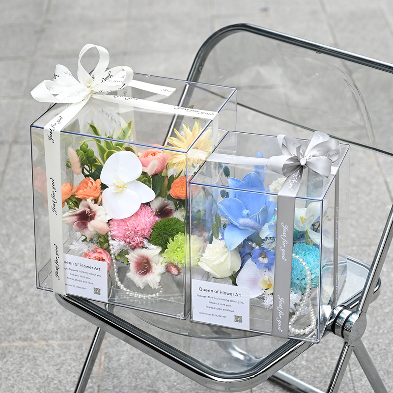 Caja Transparente de Acrílico para Flores de Acrílico para Arreglos Florales y Flores Frescas image 3