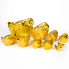 Golden ingot figurine, New Year's Day jewelry store, golden shop counter, New Year's Day decoration, dp point head 