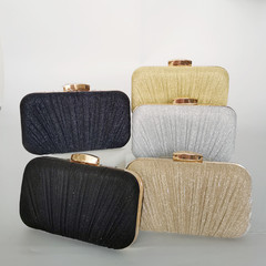 跨境晚宴包褶皺帶蓋手抓包批發 新娘禮服手拿包