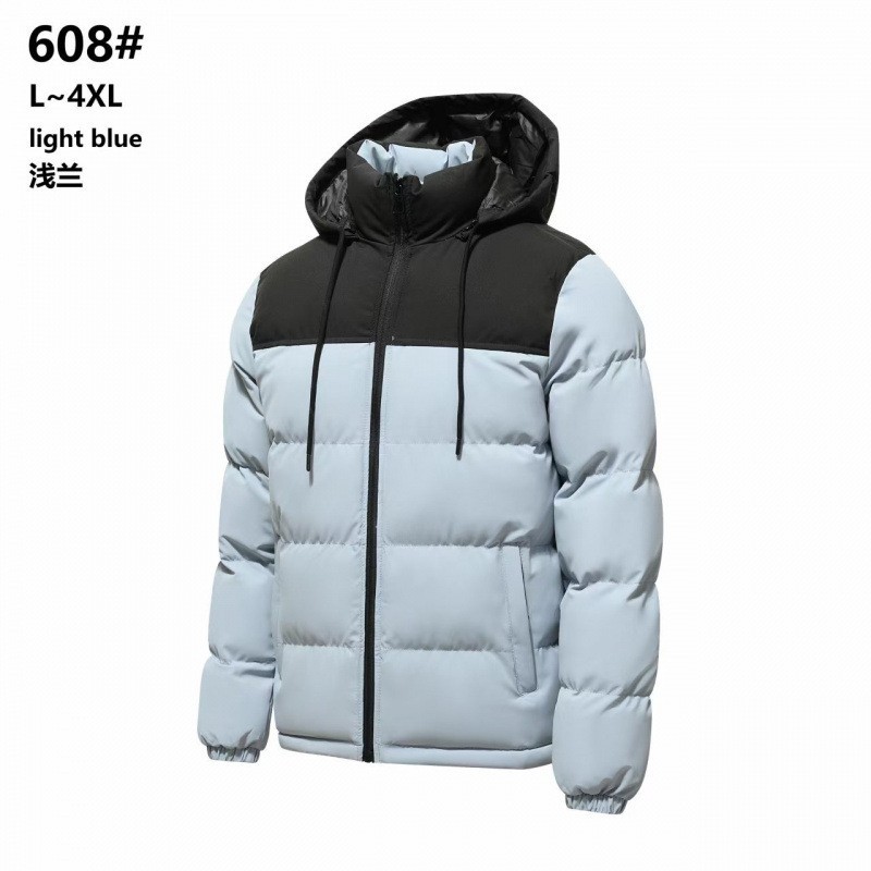 Graphene cotton jacket, a popular cross-border product, men's winter thickened warm cotton coat, foreign trade wholesale, color-blocked hooded cotton jacket