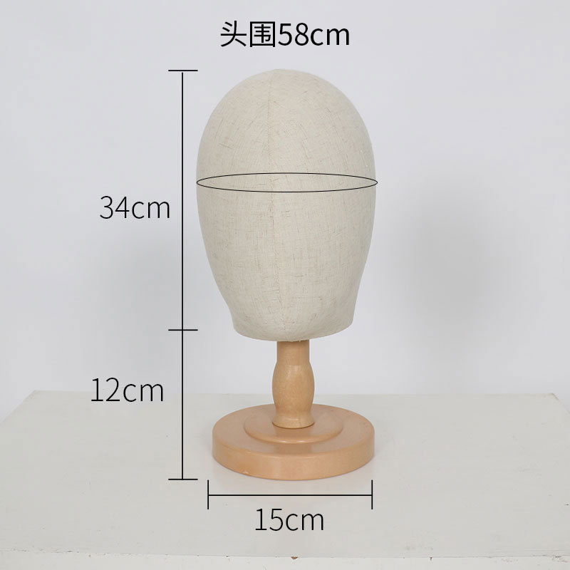 Maniquí de Cabeza para Sombreros y Pelucas de Plástico y Lino para Escaparate