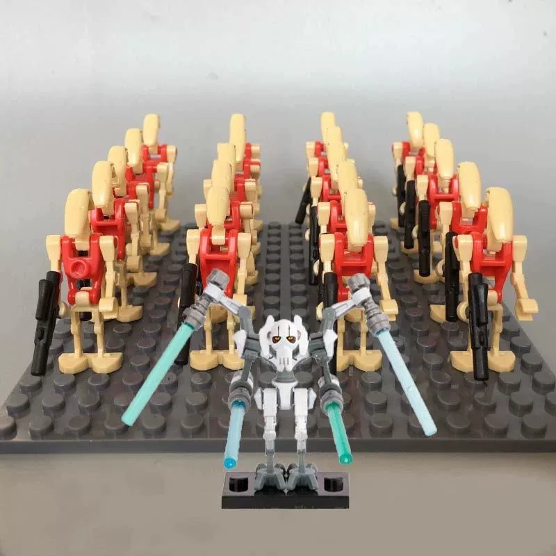 Minifigure set — assorted robot & soldier figures, mixed packs 8–120 pcs, combinable