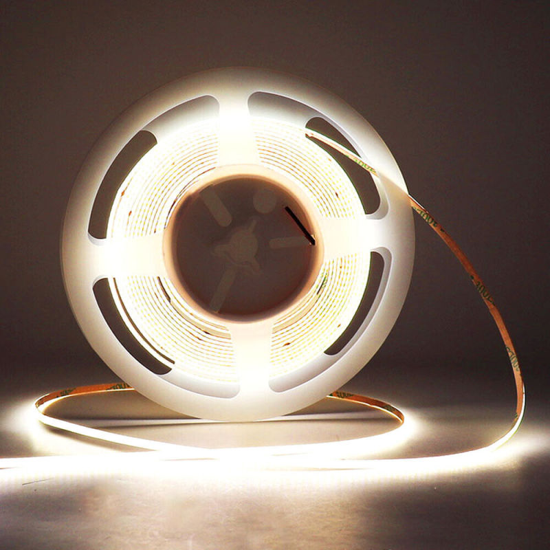 超高輝度 COB 家庭用 24V 低電圧 LED 高表示フラッシュフリー 320 ライト自己粘着暖かい光雰囲気リニアライトストリップ|undefined