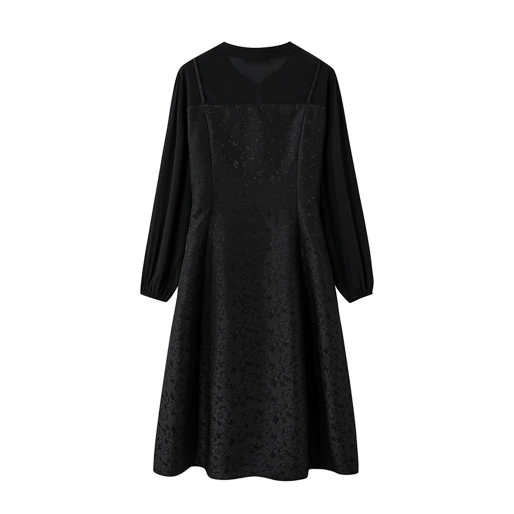 2023 осень Новое женское улучшенное Ципао больших размеров с талией тонкое темпераментное длинное толстое платье сестры