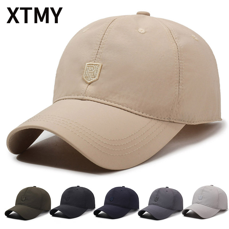 Quick Drying Baseball Cap For Men Women's Thin Casual Outdoor Fishing Sun Hat Curved Brim Round Top Duckbill Cap Sun Protection_voghion.com