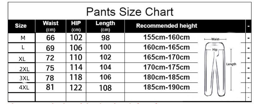 配双拉链长裤尺寸{修正}