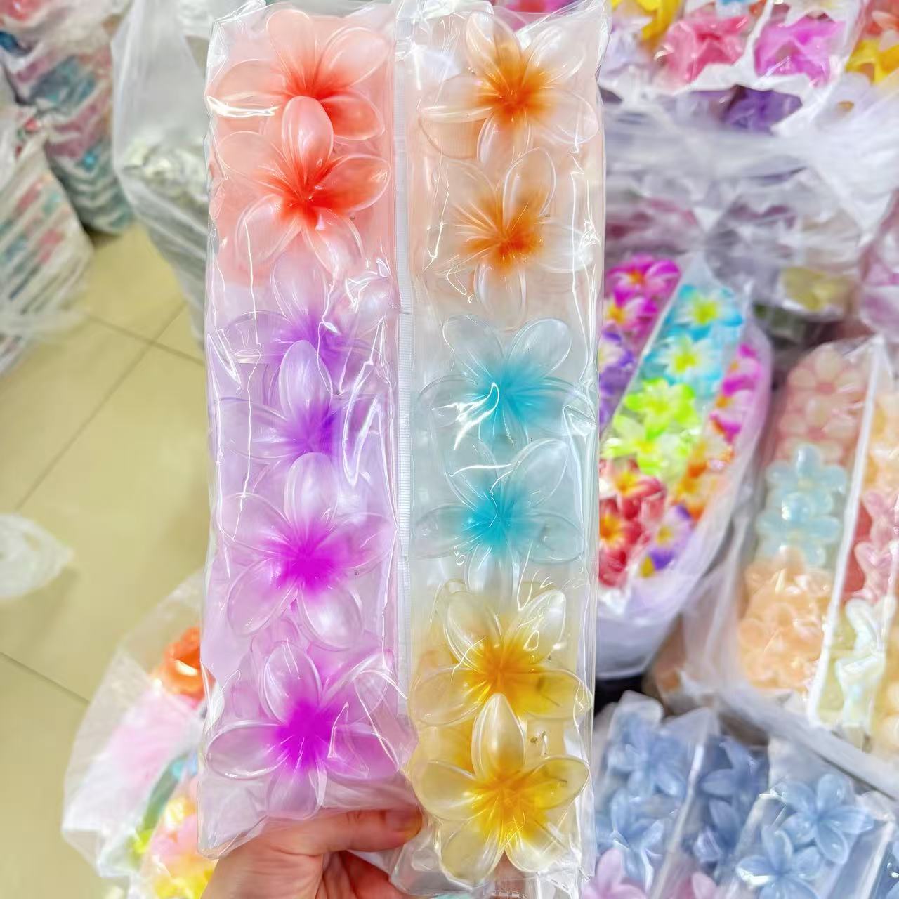 Europa y los Estados Unidos explotaron 8CM huevo flores clip de cabello de alta calidad para mujeres agarrar el cabello de tiburón color caramelo transfronterizo agarrar clip de cabello