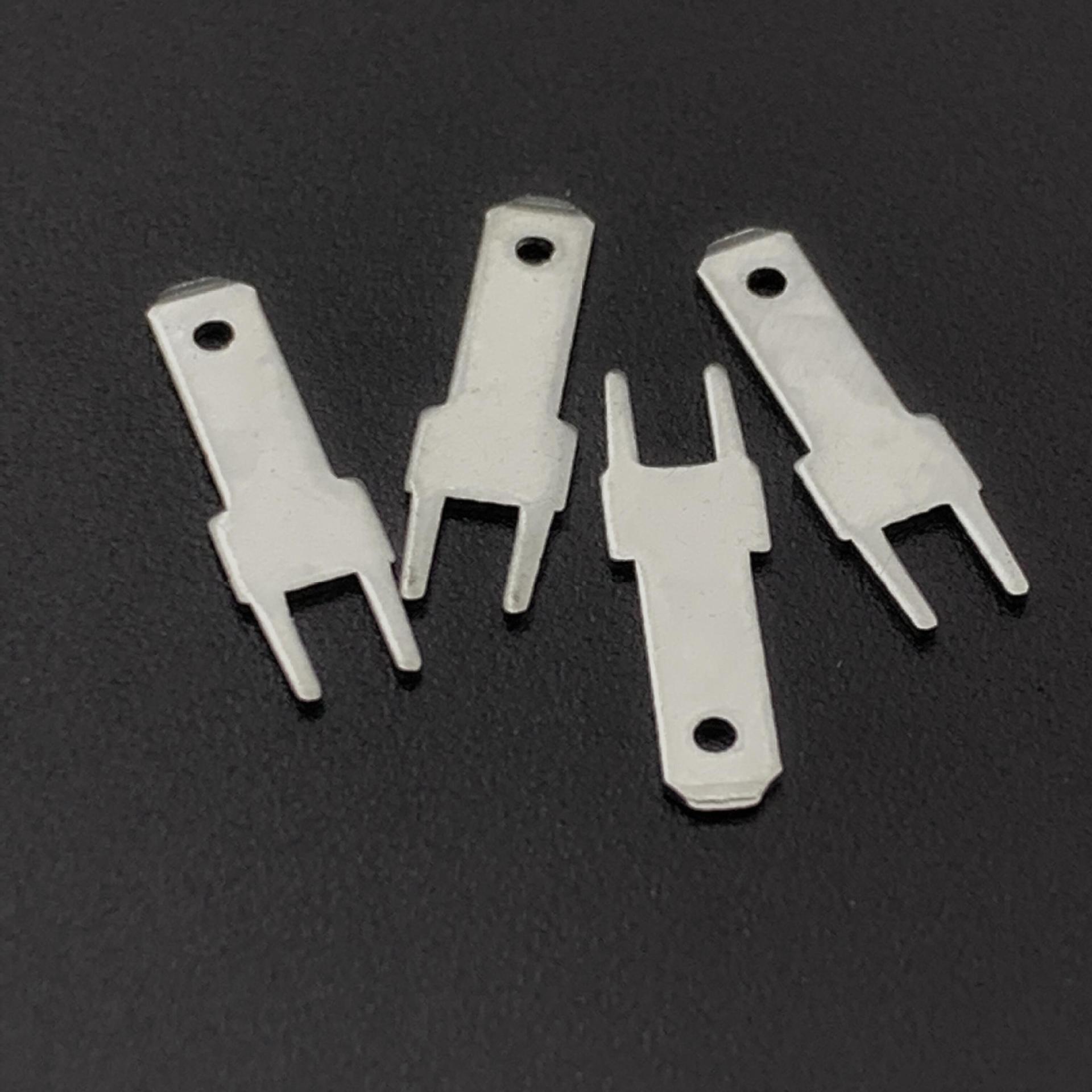 2.8双脚线路板插片 PCB焊板插片 焊接端子 公插片 接线片 焊片 铜
