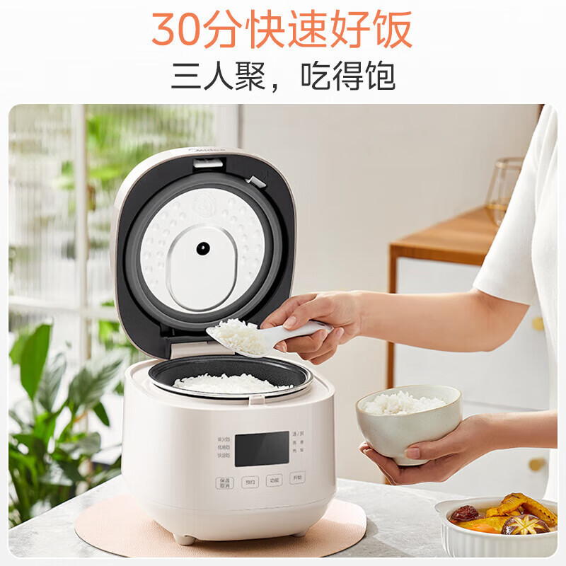 Midea/美的 MB-RC203L美的电饭煲小型家用2升L米汤分离沥米饭陶晶|undefined