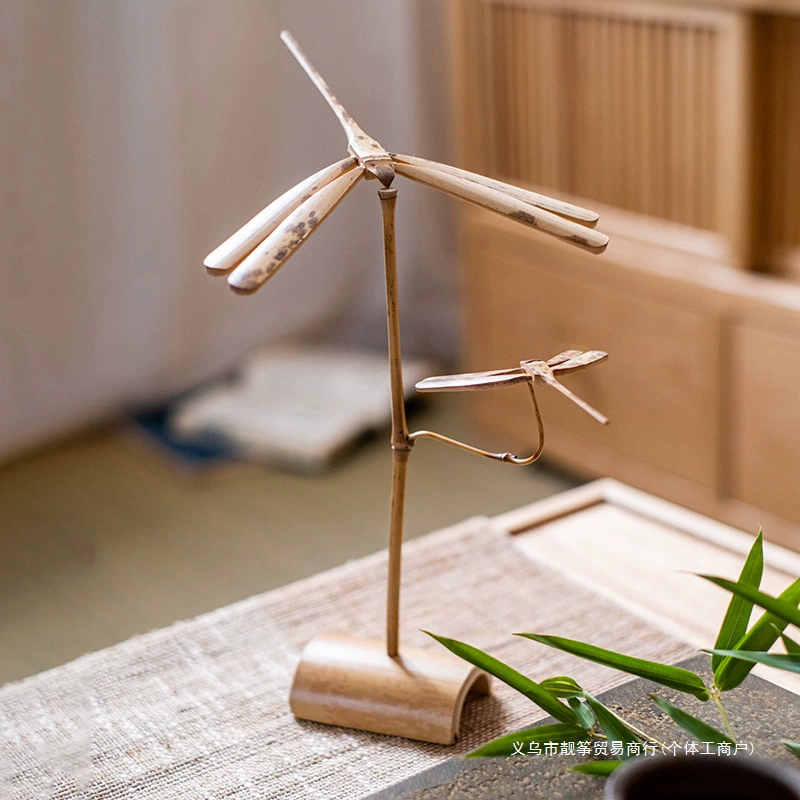 Баланс Бамбуковая стрекоза Чайная церемония Китайские украшения Ностальгические поделки Чайная комната Ретро Древний стиль Украшения Культура