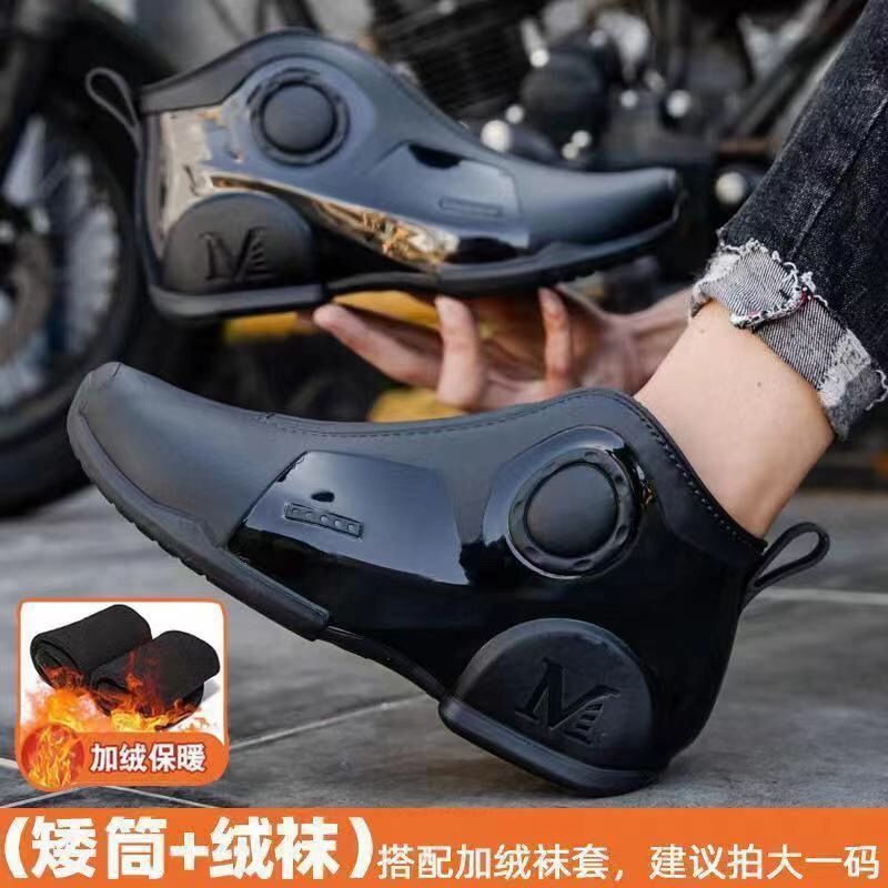 防滑雨鞋男士新款短筒时尚耐磨雨靴外穿防水鞋厨房胶鞋洗车钓鱼鞋|undefined