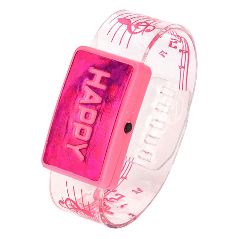 Creativo feliz pulsera luminosa flash pulsera luminoso concierto danza rendimiento accesorios reloj de juguete para niños