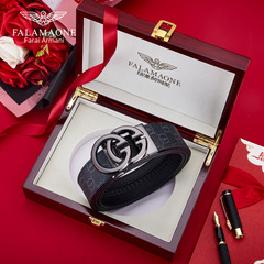 Fale Amani Men's Automatic Buckle Leather Fashion Casual Pants Belt Simple Middle-aged and Young Men's Belt Genuine Leather