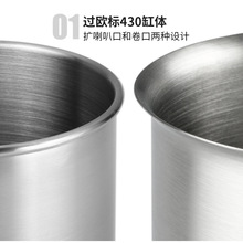 304加厚不锈钢面粉筛半自动手持圆形糖粉筛手压式筛粉器【新款】