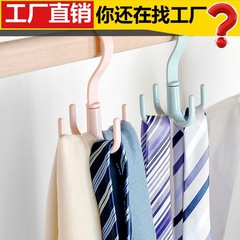 Home 360-degree rotating hook wardrobe multifunctional bag tie rack scarf storage manufacturer