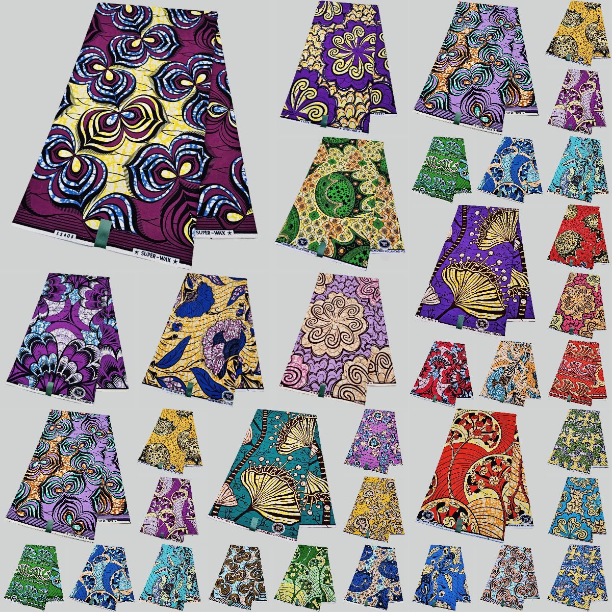 VLISCO ANKARA AFRICAN PRINT WAX FABRIC COTTON 非洲蜡染布棉