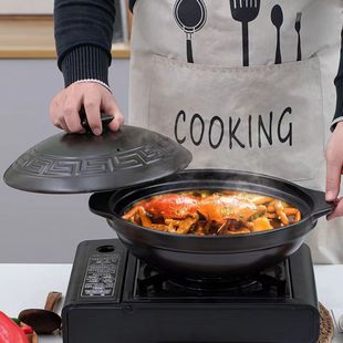 Open Fire High Temperature Resistant Ceramic Dry-Fired Casserole Restaurant Household Clay Pot Rice Casserole Small Hot Pot Commercial Nayou