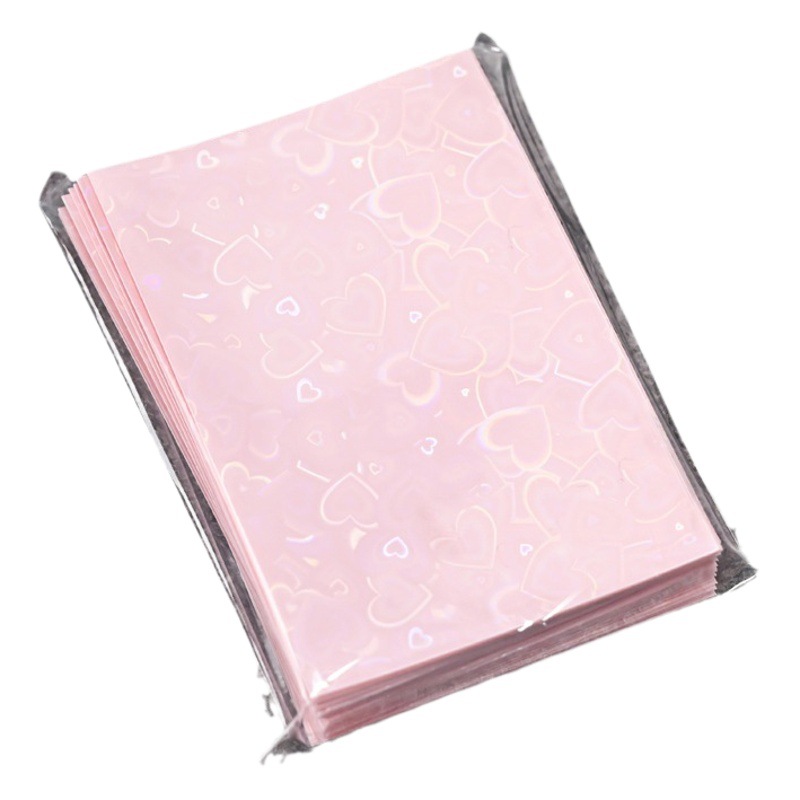 Amor tarjeta láser transparente película estrellada tarjeta esmerilada cubierta de la tarjeta de película Tarjeta de doble capa Tarjeta de dos capas película pequeña tarjeta estrella periférica