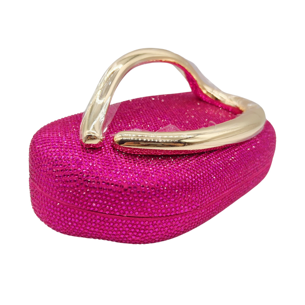 Túi clutch nữ đính đá dạ hội – túi cầm tay đeo chéo dự tiệc cưới — Màu vàng, Màu sâm panh, Màu bạc, Màu xám