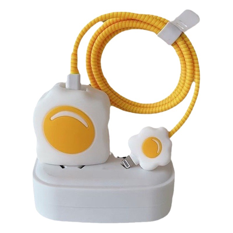 2023 nuevo cargador de dibujos animados cubierta protectora adecuada para Apple carga rápida cabeza 18/20W estándar europeo estándar americano aplicable