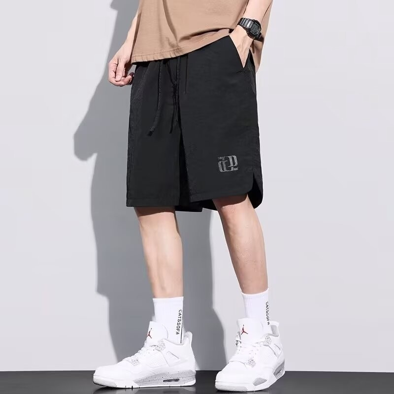 Customized Cross-Border Trade Southeast Asian Men's Summer Thin Loose-Fitting Ice Silk Sports Shorts Customized Cross-Border Trade Southeast Asian Men's Summer Thin Loose-Fitting Ice Silk Sports Shorts