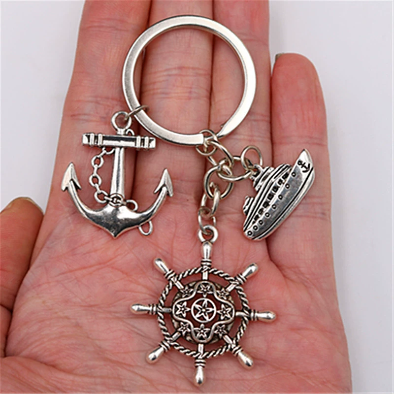 Канон: Ship Rudder Anchor Jumanji Game Sailor Commemorative Key Chain Columbus Day Surrounding Commemorative Key