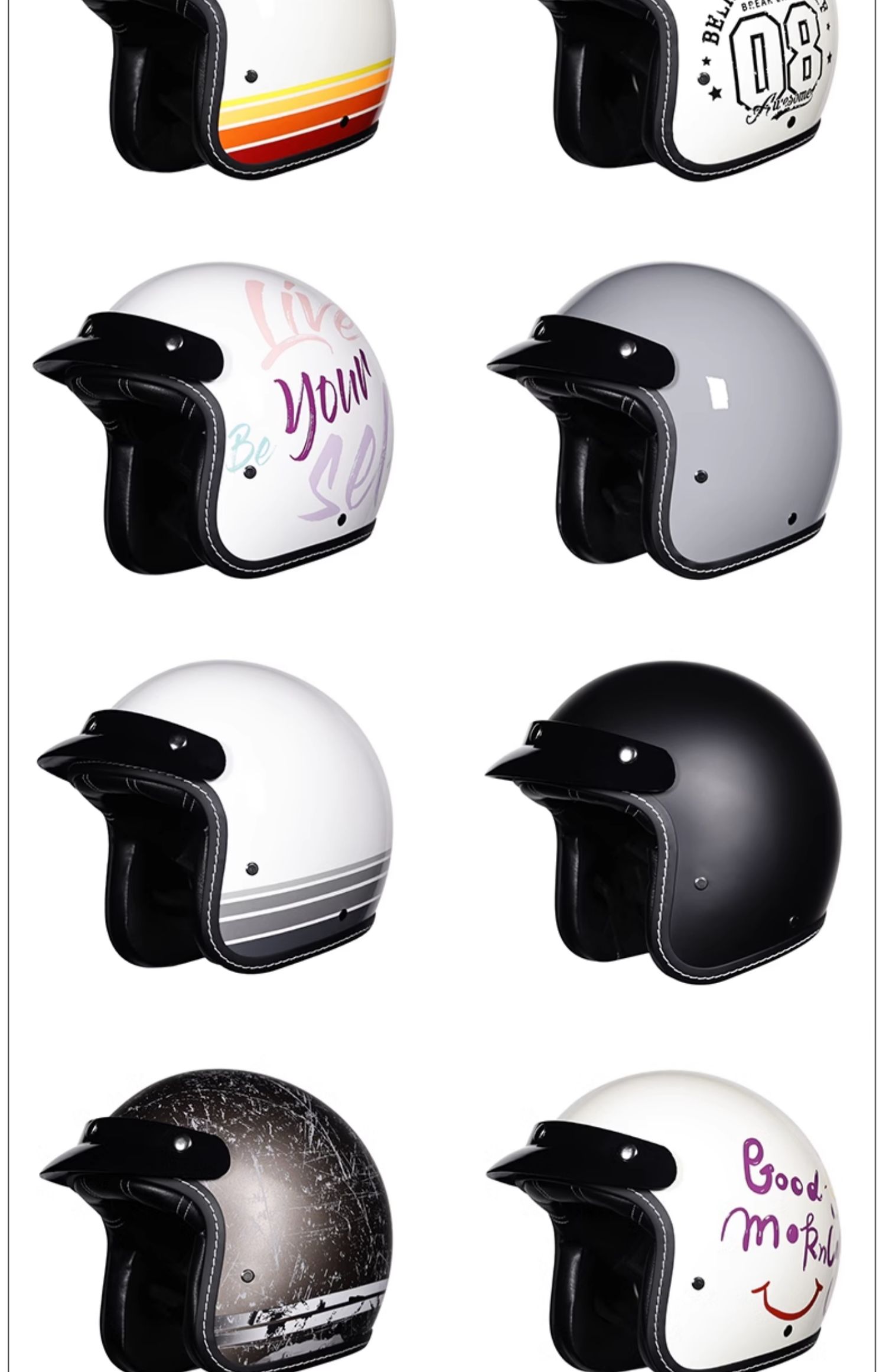 Orz motorcycle helmet men's and women's 3C certification 3/4 helmet winter retro half helmet electric locomotive four seasons can be equipped with Bluetooth