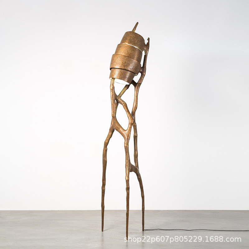 Personalized and Creative All-Pure Brass Living Room Bedroom Study Villa Floor Lamp Modern Nordic Tripod Art Lamp Personalized and Creative All-Pure Brass Living Room Bedroom Study Villa Floor Lamp Modern Nordic Tripod Art Lamp