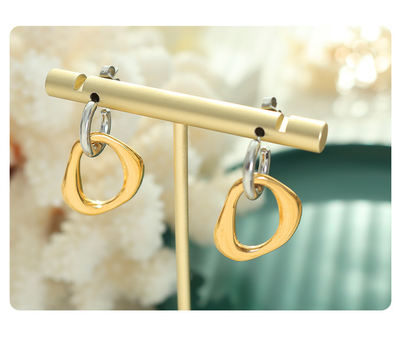 Fashion Irregular Titanium Steel Drop Earrings Stainless Steel Earrings