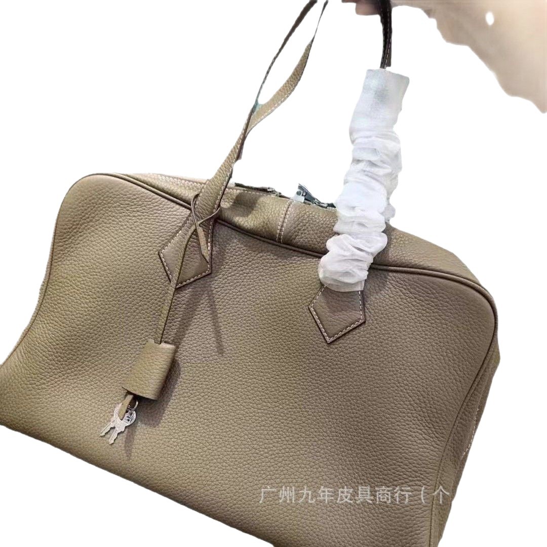 ビクトリア旅行バッグトップ層オリジナル皮TC牛革ボストン通勤バッグ大容量ハンドバッグ