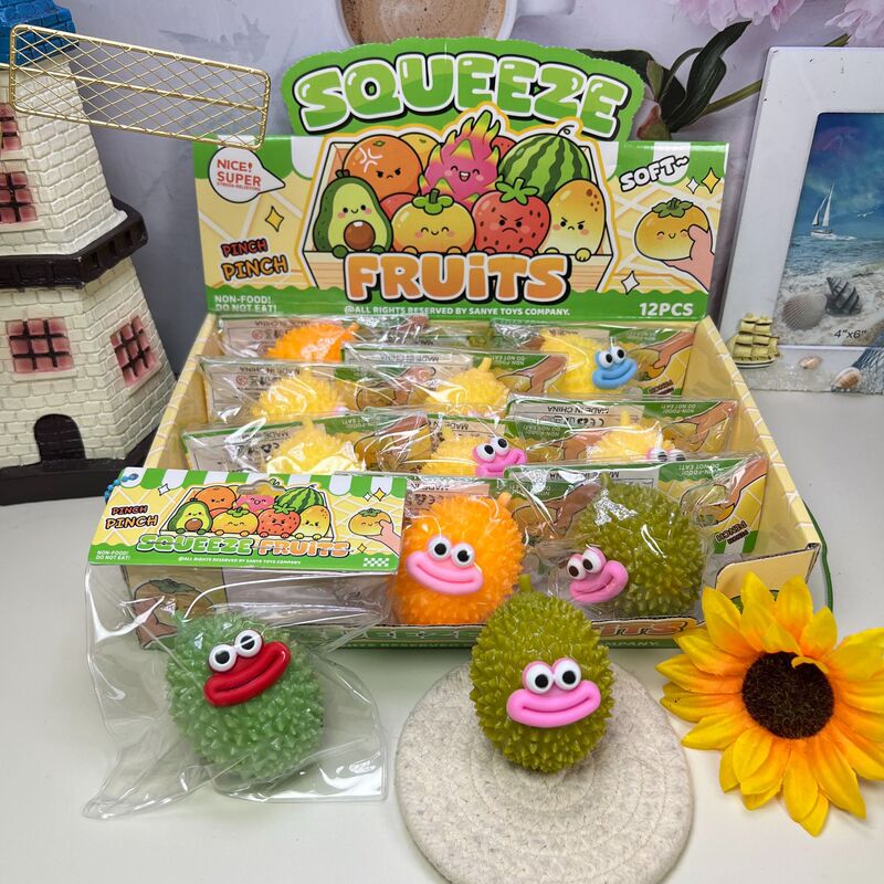 Cross-border novelty and quirky creative prank stress-relief toy, stress-relief durian squeeze toy, simulation fruit Cross-border novelty and quirky creative prank stress-relief toy, stress-relief durian squeeze toy, simulation fruit