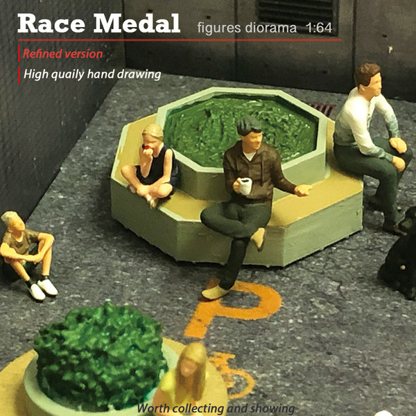 Racemedal1/64 Pet Dog Model Model Model Scenario Carabradi Teddy…