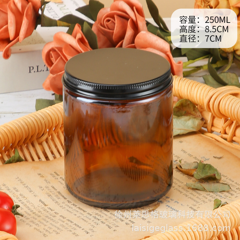スポット卸売透明キャンドルカップカラフルなキャンドルホルダー空のカップアロマキャンドル容器カップガラス瓶ハイエンド包装|undefined