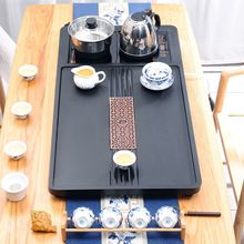 中式石茶盘全自动一体式家用仿乌金石底部上水分离式茶具套装
