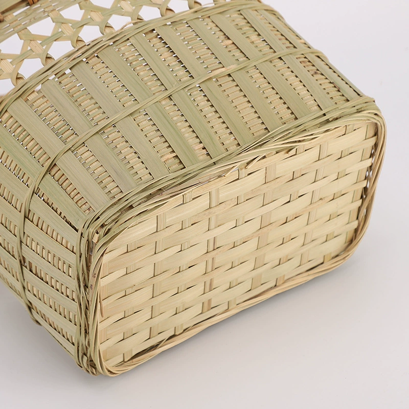 Пользовательская handmade бамбуковая редакторская рука -поднятая овощная корзина дом бамбуковая плетеная корзина для фруктов яиц супермаркеты купить овощные корзины