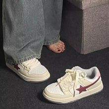 星星板鞋女夏季2024年爆款女鞋美式复古小白鞋厚底运动休闲鞋学生