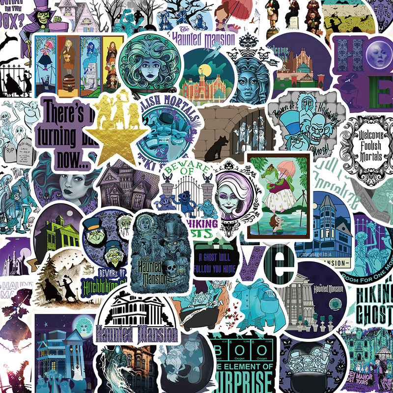 50 cross-border classic movies Haunted Mansion graffiti stickers DIY hand book guitar stickers 50 cross-border classic movies Haunted Mansion graffiti stickers DIY hand book guitar stickers