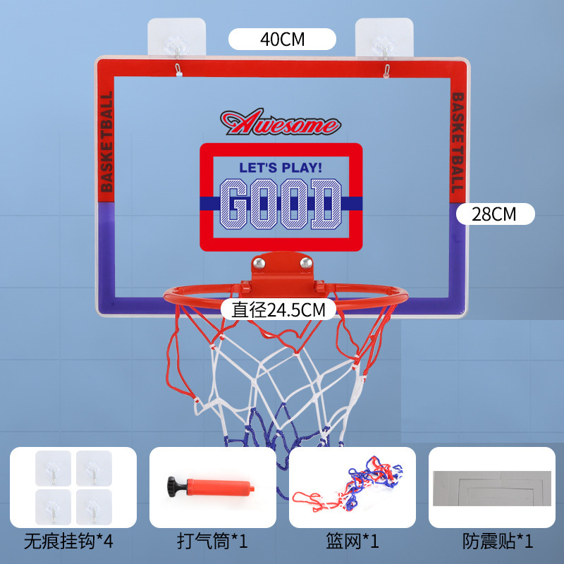 Transfronterizo de acrílico para niños de baloncesto plegable sin punzonado tablero transparente colgante canasta deportiva juguete de tiro