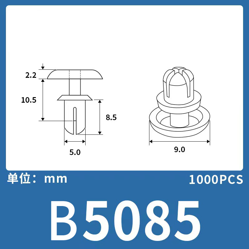 Expansión remache de nylon niño y madre hebilla de plástico hebilla de nylon remache fijo clip hebilla Blanco Negro