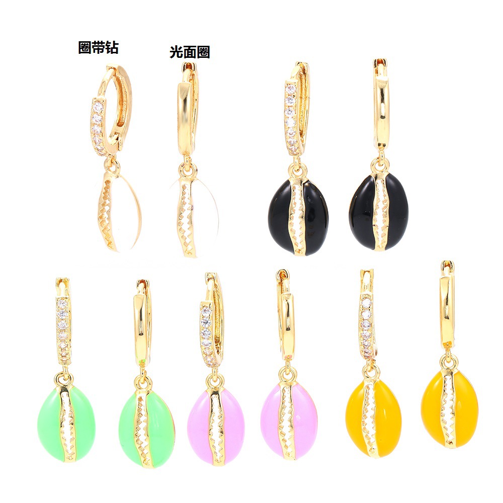 Wholesale Fashion Dripping Color Earrings display picture 1