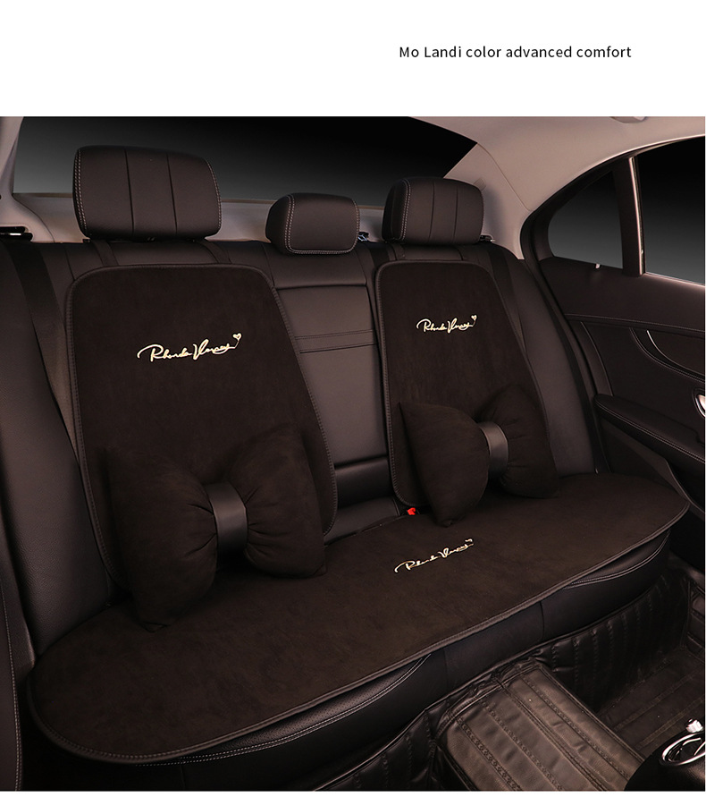 Suede Four Seasons car cushion four seasons constant temperature winter thermal single piece single seat three-piece ins style seat cushion