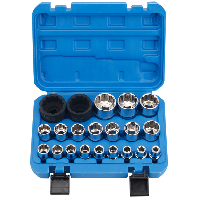 12 ángulos Plum Blossom cabeza de la manga 1/2 pulgadas Plum Blossom manga corta 8-32mm manga reparación de automóviles herramienta de reparación de la máquina de mantenimiento