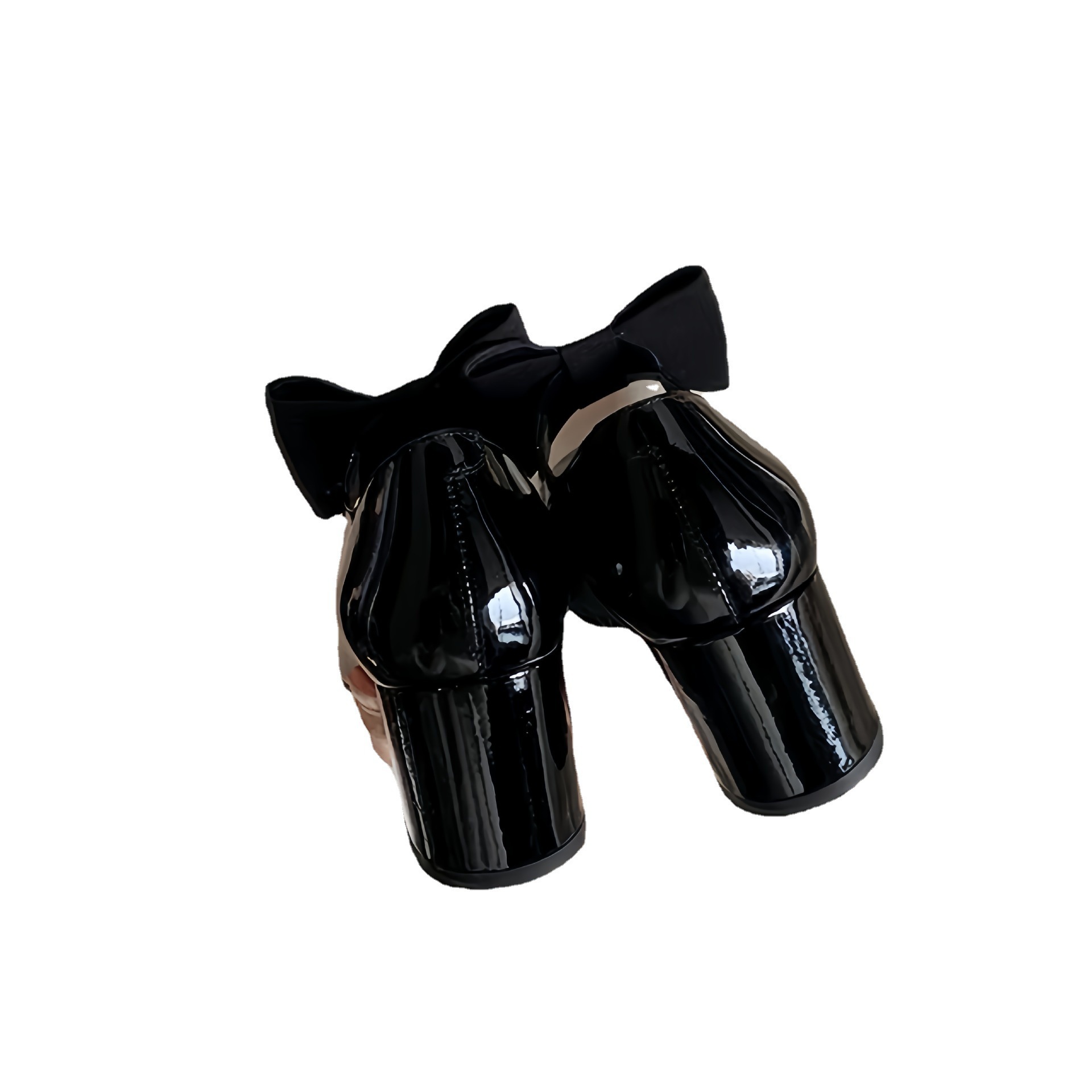El arco de cuero de vaca en stock con zapatos de cuero de tacones altos, zapatos de cuero de estilo de fragancia, zapatos de tacones simples, zapatos de cuero de Mary Jane
