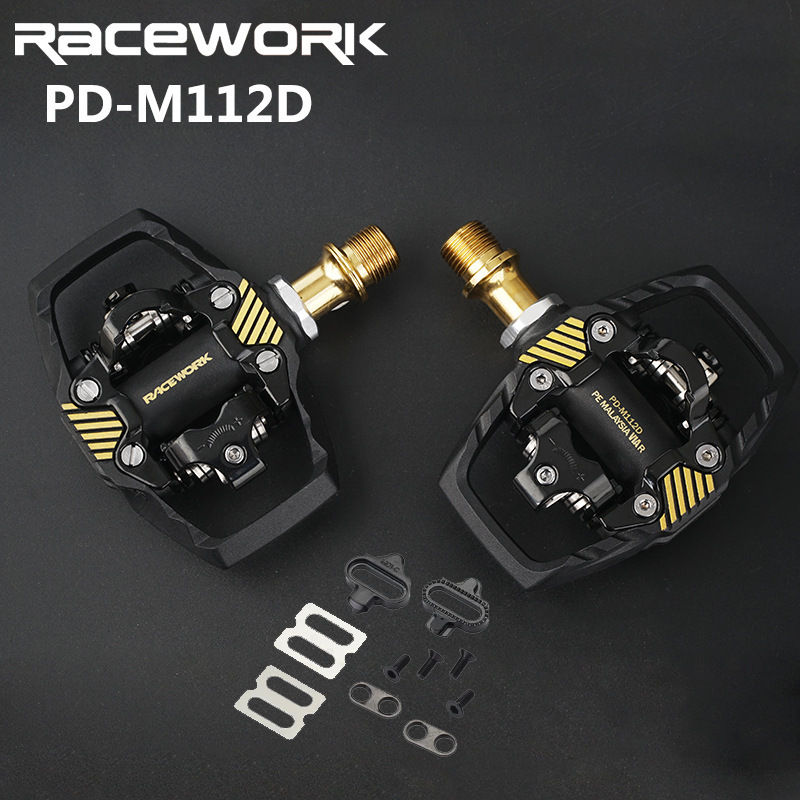 Racework Mountain Bike Clipless Pedals, Mountain Bike Pedals, Spd System Bearing Pedals, Eu Standard
