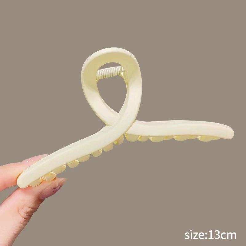Big matte crab pin, universal shark, hair accessory, 13cm, high-quality style
