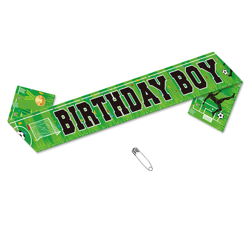 亚马逊足球主题生日装饰肩带 生日派对装饰足球礼仪带拍照道具|undefined