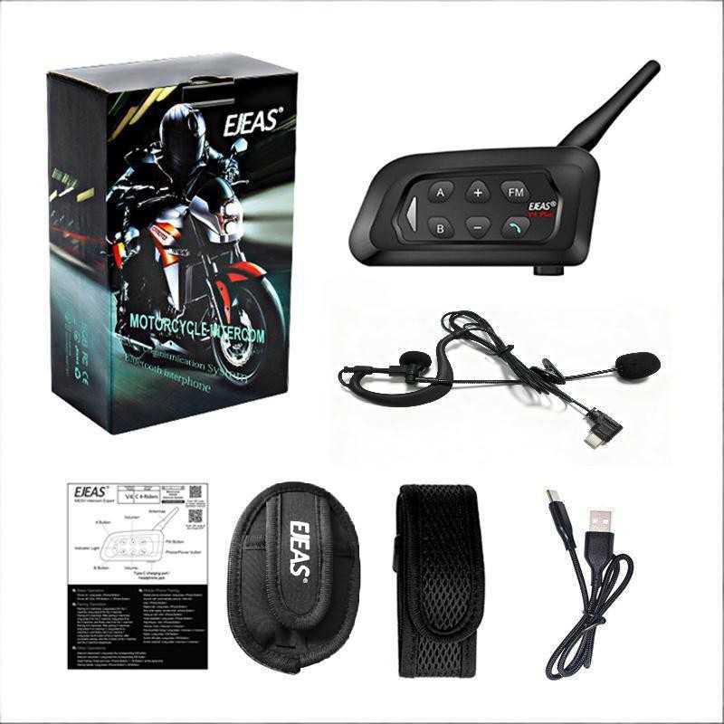 Ejeas Neutral Earphones V4Cplus Football Referee Intercom Headset 4-Person Intercom Referee Intercom Set 3-4 Set