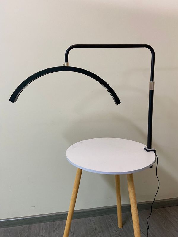新しい 20inch 24inch タッチ半月ランプ LED 美容ランプ 3 色温度湾曲したデスクトップマニキュアランプ補助光|undefined