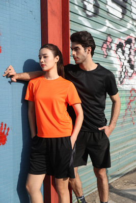 Borneol Short sleeved summer run motion man Elastic force Quick drying Bodybuilding Track and field Primer Basketball Training clothes T-shirt